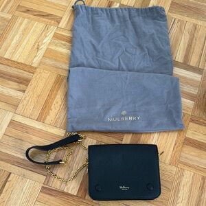 Mulberry Black Minimalist Crossbody Bag